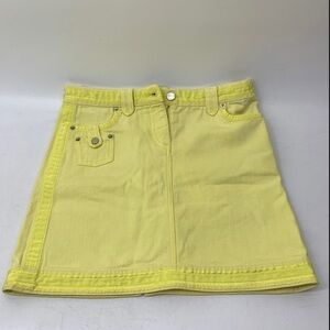 LOUIS vuitton yellow denim skirt (sz36)